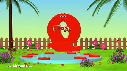 Letter Q Song - 3D Animation Learning English Alphabet ABC Songs For children