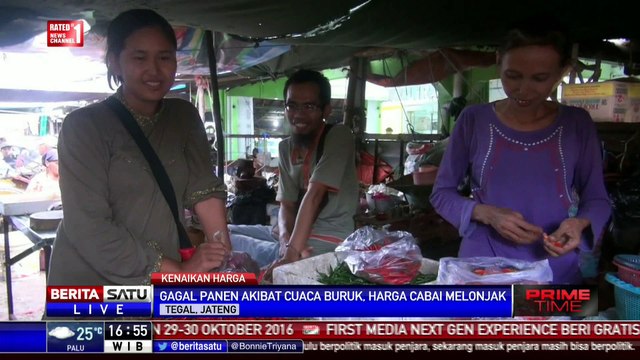 Harga Cabai di Tegal Melonjak Akibat Cuaca Buruk