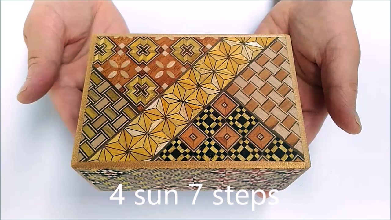 4 sun 7 steps Yosegi / Japanese puzzle box