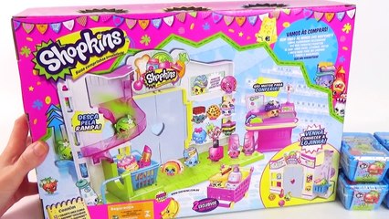 Pig George e Família Peppa Pig Vão Conhecer a Lojinha Shopkins. Em Português