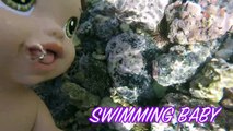 REAL SWIMMING BABY ALIVE DOLL! Baby Toddler Swim Snorkel In Ocean Underwater Video