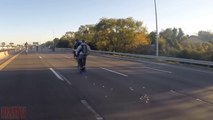 Grosse chute pendant une balade à moto