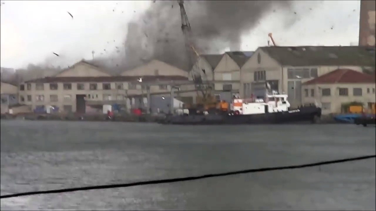 Tornado With Air Raid Siren in Turkey Istanbul