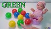 Learn Counting Baby Doll & Colors to Learn - Numbers Counting w/ Color Balls - Kids Learning Videos