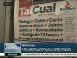 Pueblo venezolano no acata llamado opositor a paro nacional