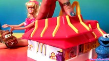 Play Doh McDonalds Restaurant Playset With Cookie Monster Barbie Mold Burgers Fries McNuggets