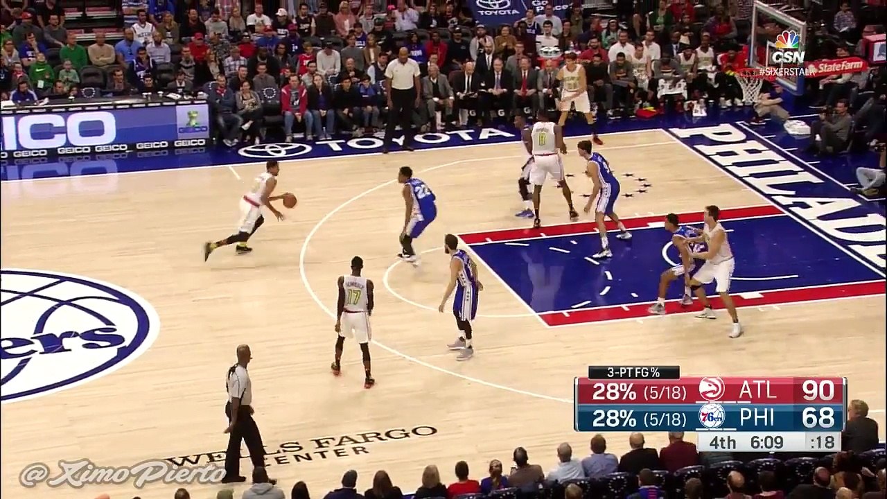 Thabo Sefolosha's Smooth Spin Cycle Layup _ Hawks vs Sixers _ October 29, 2016 _ 2016-17 NBA Season