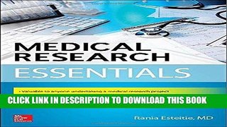 [DOWNLOAD] PDF Medical Research Essentials New BEST SELLER