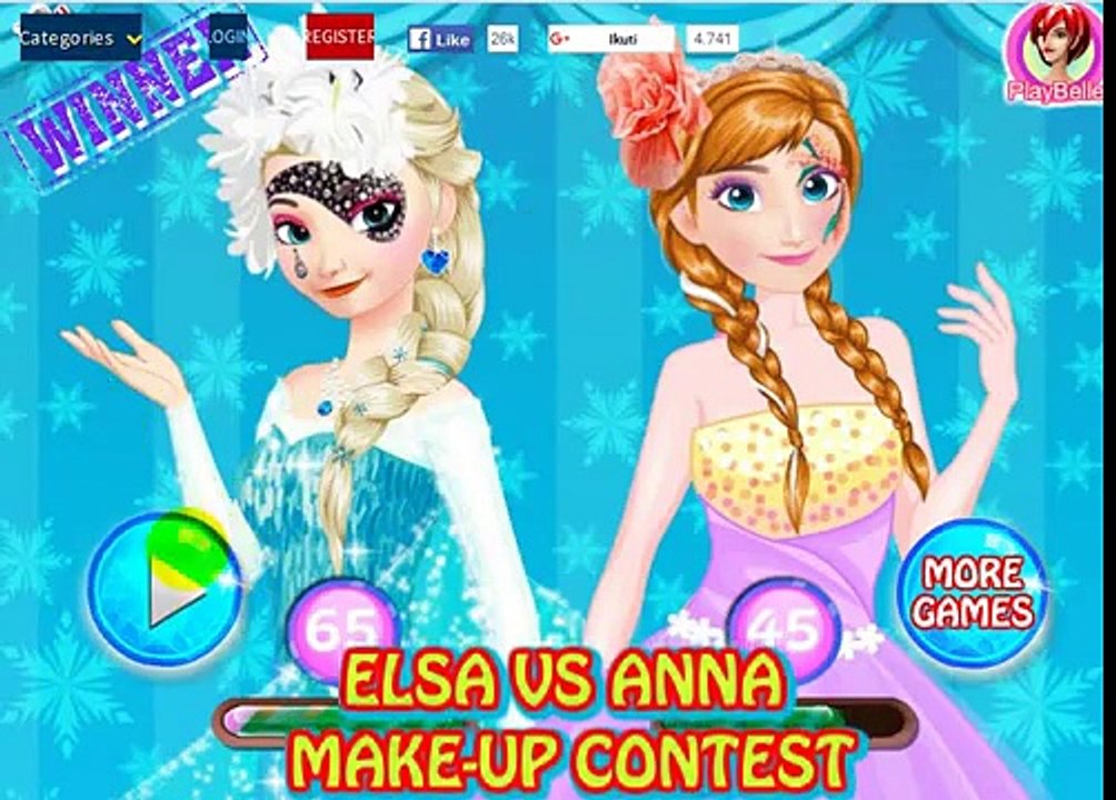 Permainan Elsa dan Anna Make Up Contest Play Elsa Games