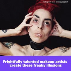 This Floating Head Makeup Trend Is So Spooky