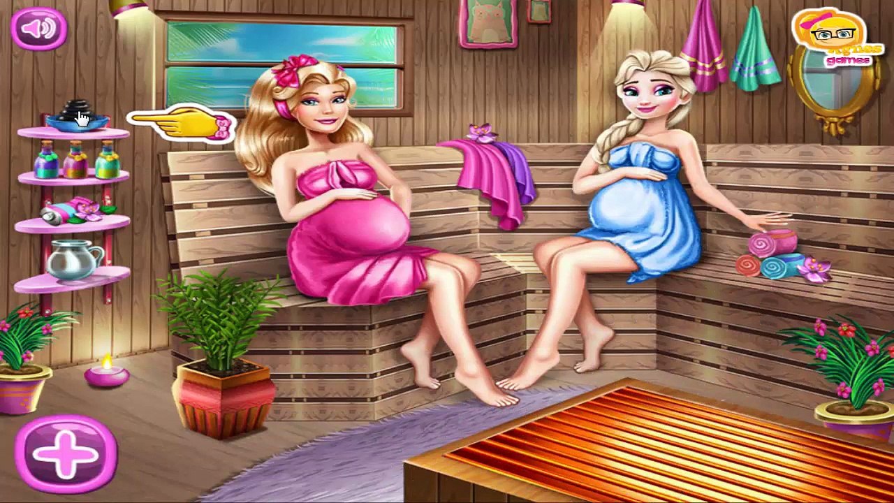 Barbie And Elsa Pregnant Sauna | Barbie Games To Play | Elsa Games To Play | totalkidsonline