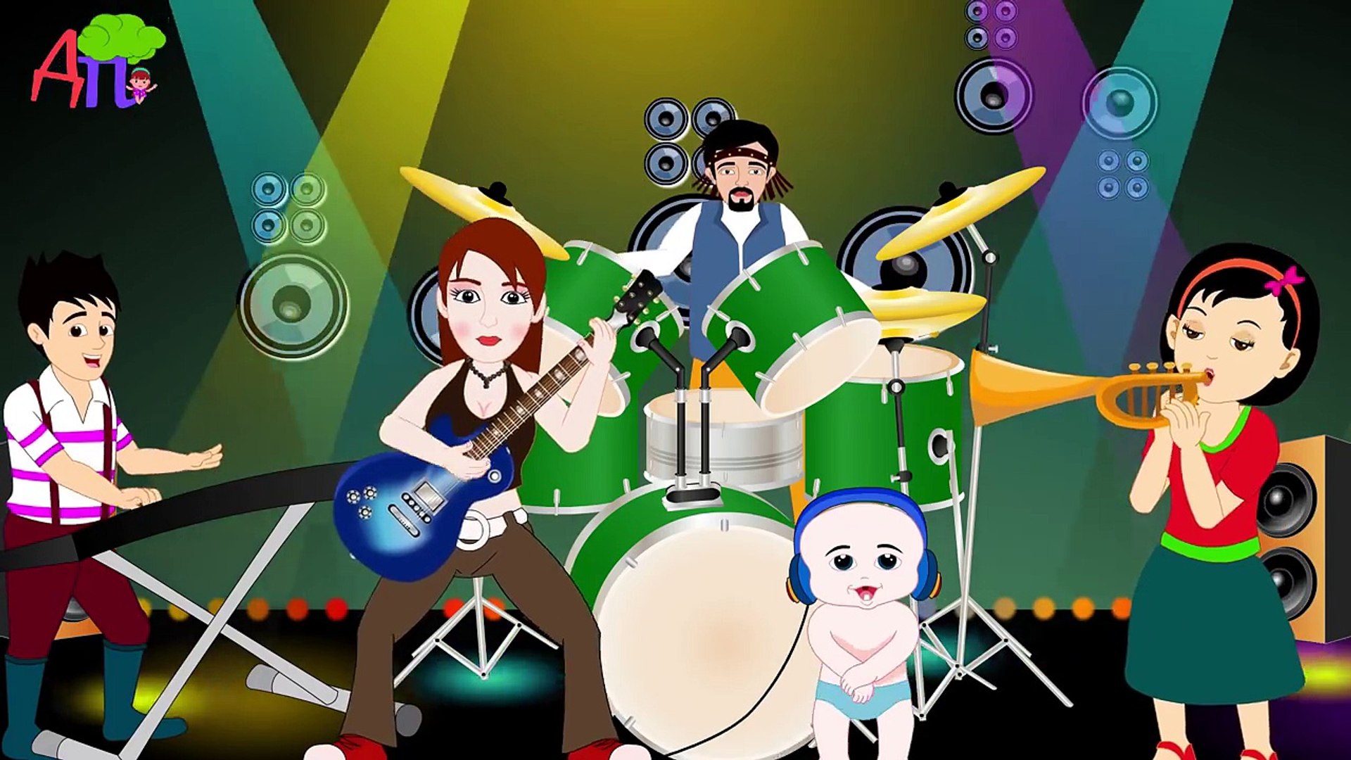⁣Семья пальчиков рок-музыкантов | Детские песни | Rock Stars Finger Family