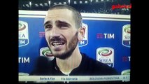 Juventus Napoli 2 1 - Bonucci ringrazia i tifosi dopo il gol