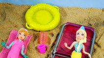 Disney FROZEN Elsa and Annas Road Trip to PLAY DOH Beach Queen Elsa Pranks Princess Anna Part 3