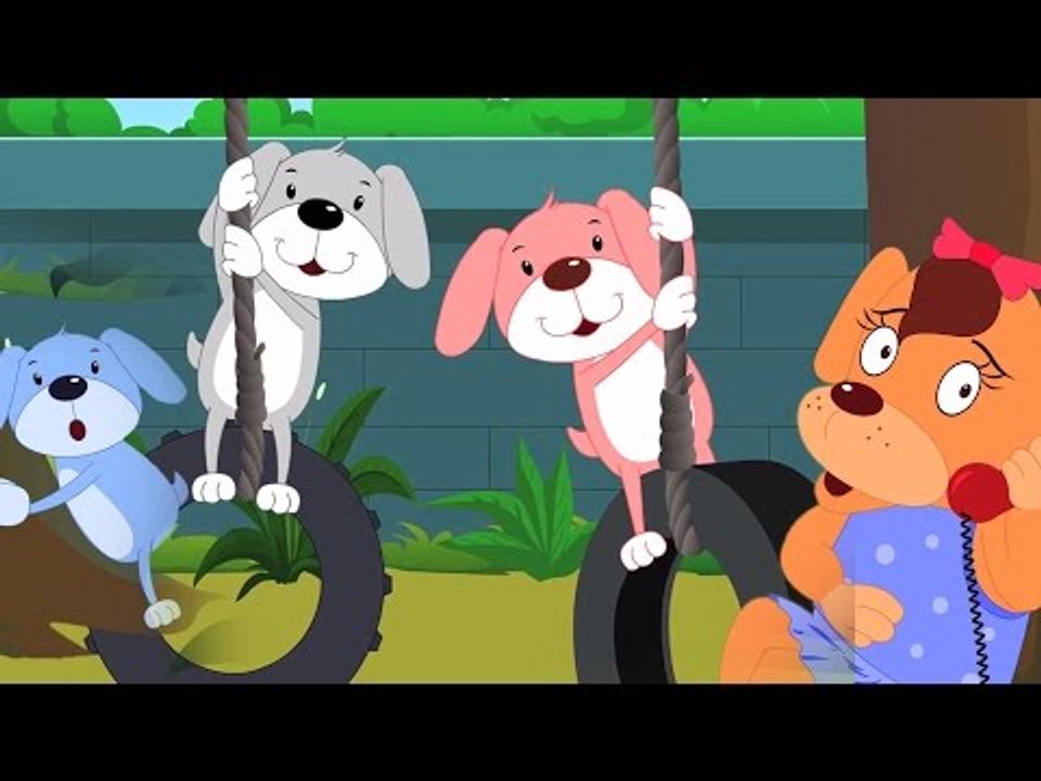 cinco cachorrinhos | rimas para crianças | música infantil