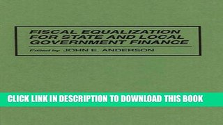 New Book Fiscal Equalization for State and Local Government Finance