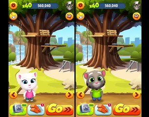 ‪Talking Tom Gold Run VS Talking Angela Gold Run‬‏