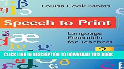 [PDF] Speech to Print: Language Essentials for Teachers Full Colection