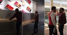 Cliente revoltado invade loja da Apple e destrói vários iPhones