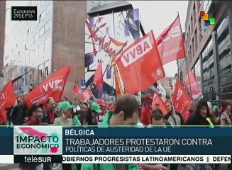 Bélgica: más de 70 mil personas salen a marchar contra reforma laboral