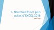 Présentation Nouveautés les plus utiles EXCEL 2016