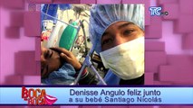Denisse Angulo feliz junto a su bebé Santiago Nicolás
