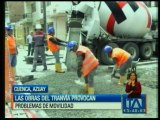 La construcción del tranvía genera problemas en Cuenca