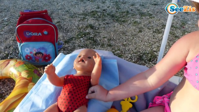 Кукла Беби Борн и Ника. Видео для детей. Доктор Ника спасает тонущую Куклу. Baby Born Doll