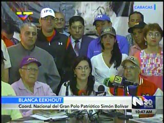 Blanca Eekhout acusó a la MUD de tener un plan estrategico de guerra