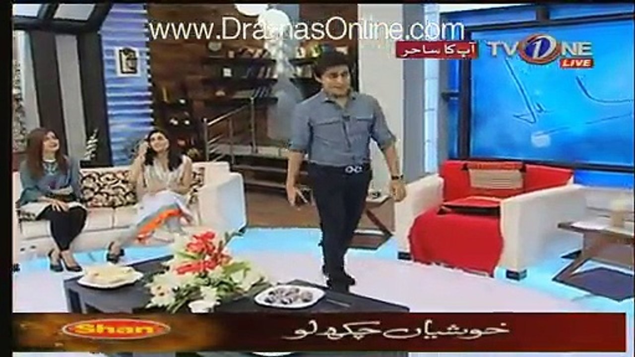 Sahir Lodhi and Benita Dancing on Indian Song in a Live Morning Show
