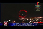 Arequipa: cámaras de seguridad graban durante 40 minutos supuesto OVNI