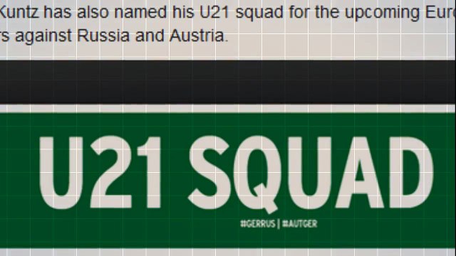 Germany U21 squad for qualifiers