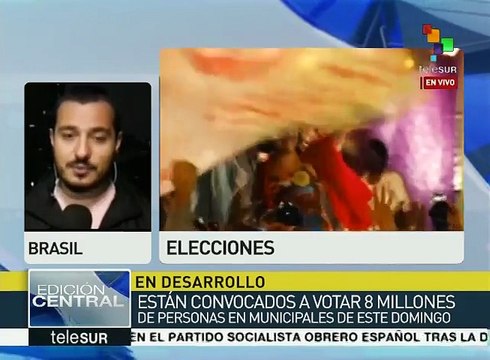 Brasil: 8 millones de electores llamados a votar en Sao Paulo