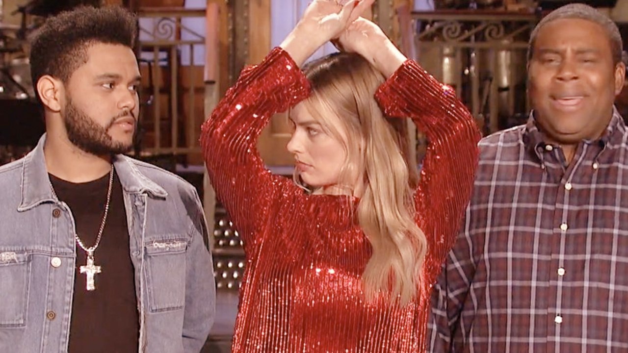 Margot Robbie Teases The Weeknd Haircut in ‘SNL’ Promo
