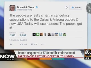 Trump goes on Twitter rant striking against The Arizona Republic