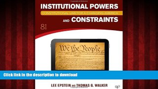 FAVORIT BOOK Constitutional Law for a Changing America: Institutional Powers and Constraints, 8th