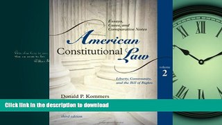 FAVORIT BOOK American Constitutional Law: Essays, Cases, and Comparative Notes (Volume 2) READ EBOOK