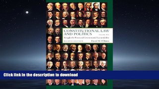 READ PDF Constitutional Law and Politics, Vol.1: Struggles for Power and Governmental