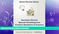 GET PDF  Geometry Quick Review: Special Parallelograms Practice Questions   Answers (Quick Review
