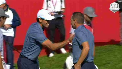 Cabrera Bello debuta en la Ryder con la remontada de Europa