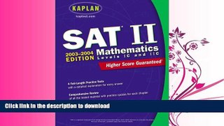 READ  Kaplan SAT II: Mathematics Levels IC   IIC 2003-2004 (Kaplan SAT Subject Tests: Mathematics