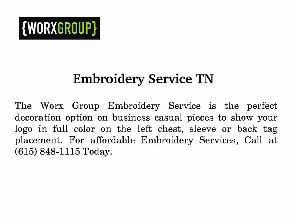 Embroidery Service TN