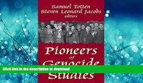 READ PDF Pioneers of Genocide Studies READ NOW PDF ONLINE