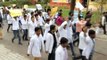 GSVM Medical College, Kanpur: Doctors' protest march in the city