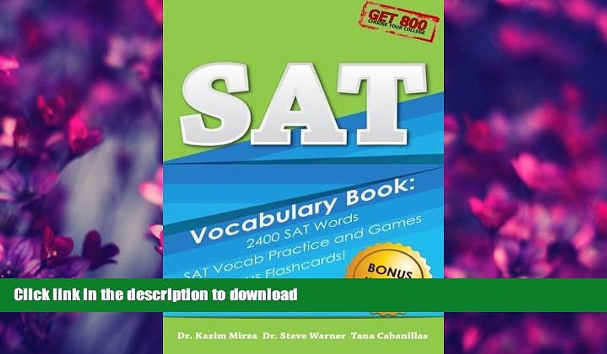 EBOOK ONLINE  SAT Vocabulary Book - 2400 SAT Words, SAT Vocab Practice and Games with Bonus