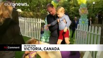 UK Royals enjoy children's party in Canada