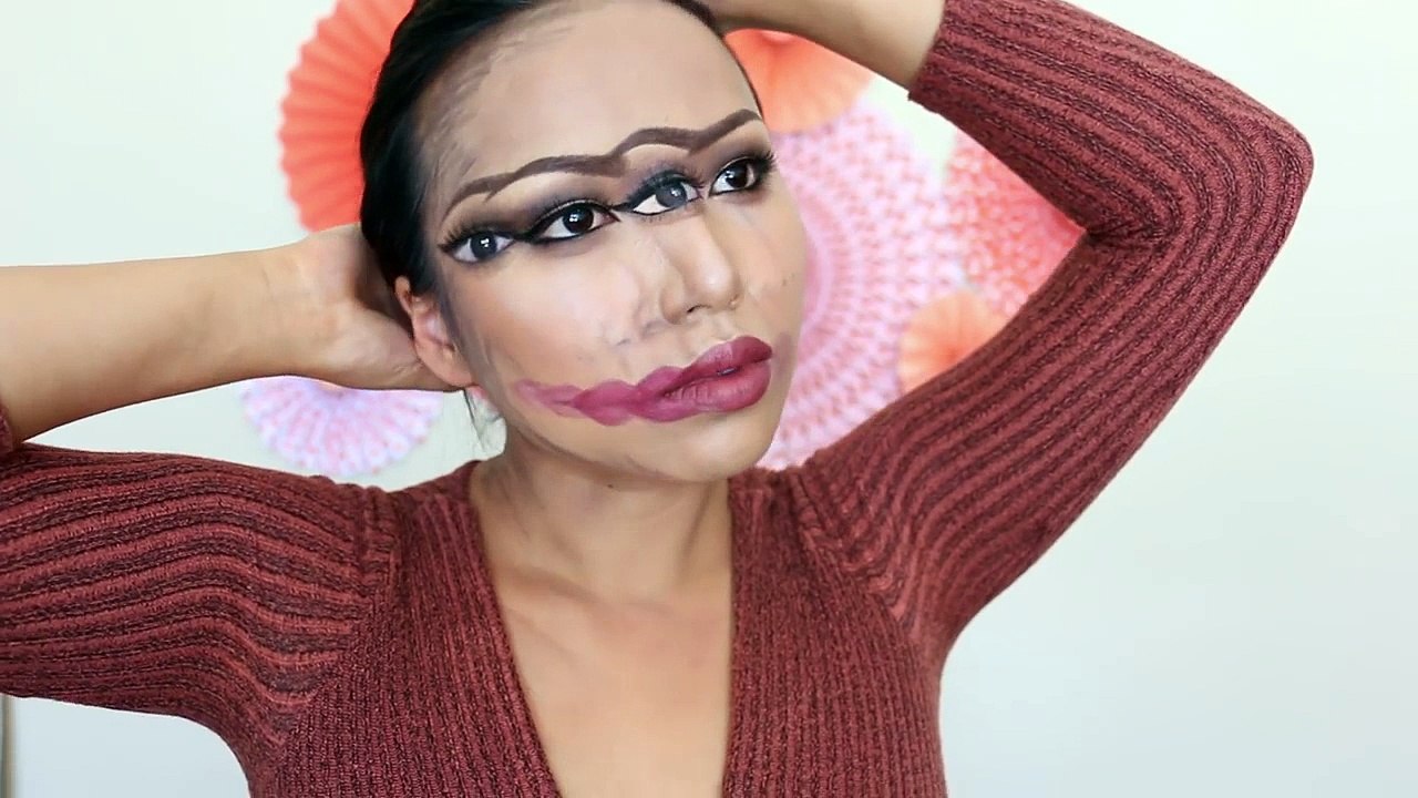 Illusion d'optique incroyable grâce à du maquillage