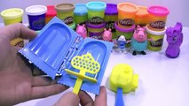 Play doh ice-cream cups! - CREATE cream playdoh frozen for peppa pig Toys