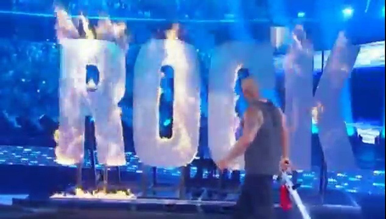 Wwe 2016 WrestleMania 32 HD The Rock Retun and Attacks The Wyatt Family Erick Rowan