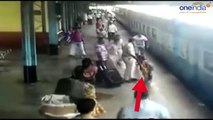 Maharashtra cop saves woman from fatal accident at railway station, Watch Video  Oneindia News
